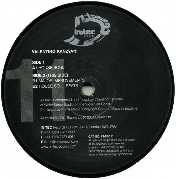Valentino Kanzyani : House Soul EP (12", EP)