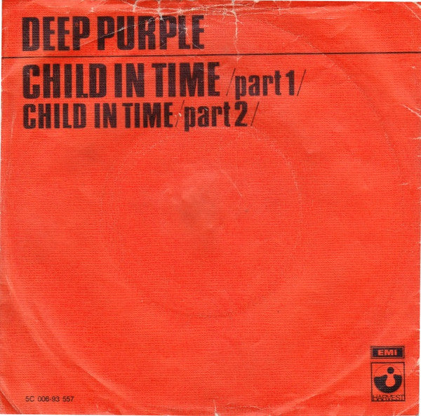 Deep Purple : Child In Time (7", Single, Ora)