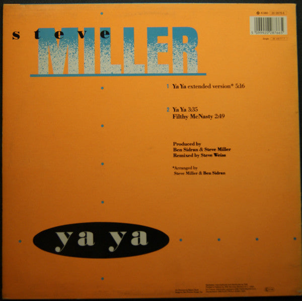 Steve Miller : Ya Ya (12", Single)