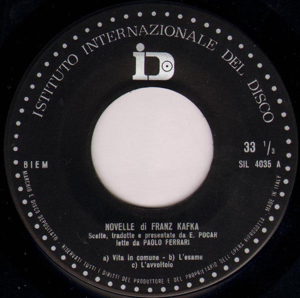 Franz Kafka, Paolo Ferrari (4) : Novelle (7", EP)