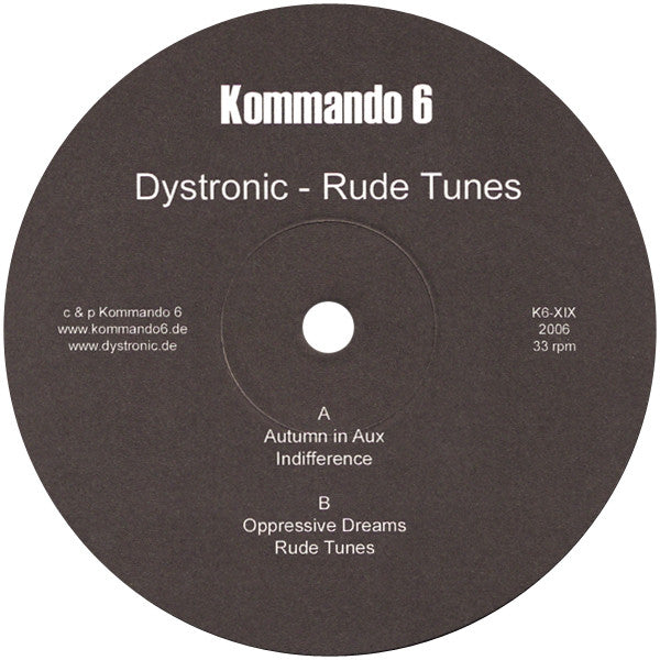 Dystronic : Rude Tunes (12")