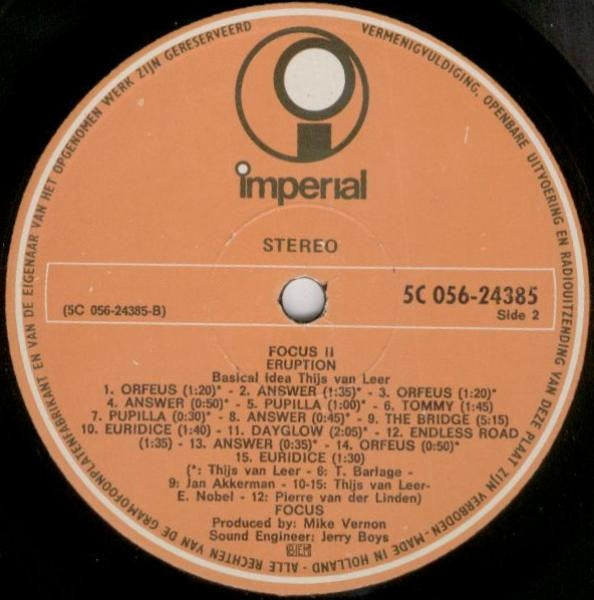 Focus (2) : Focus II (LP, Album, RE, hyb)