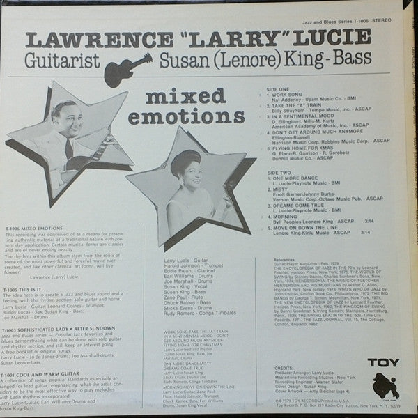 Lawrence Lucie : Mixed Emotions (LP, Album)