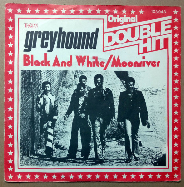 Greyhound (4) : Black And White / Moonriver (7", Single)