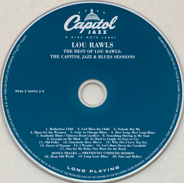 Lou Rawls : The Best Of Lou Rawls (The Capitol Jazz & Blues Sessions) (CD, Comp)