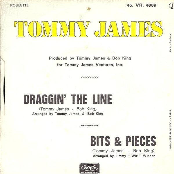Tommy James : Draggin' The Line (7", Single)