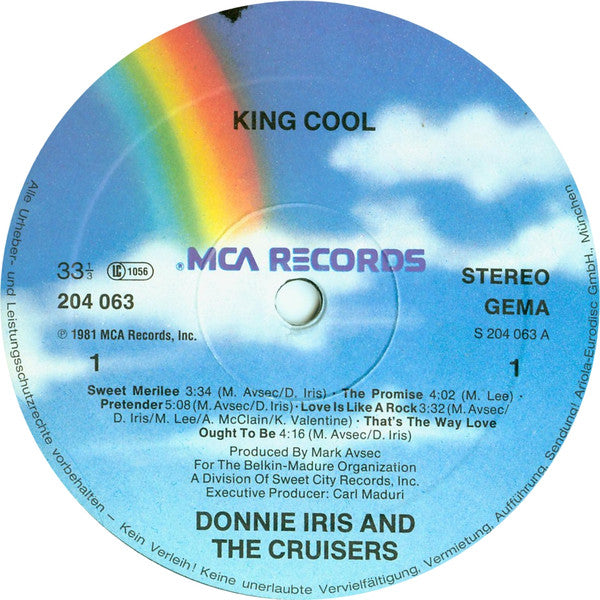 Donnie Iris And The Cruisers : King Cool (LP, Album)