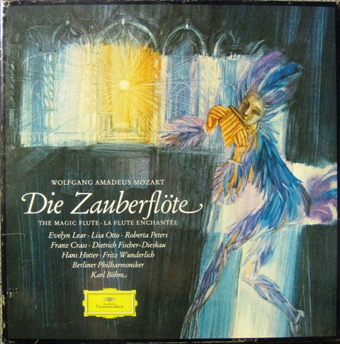 Wolfgang Amadeus Mozart - Evelyn Lear, Lisa Otto, Roberta Peters, Franz Crass, Dietrich Fischer-Dieskau, Hans Hotter, Fritz Wunderlich, Berliner Philharmoniker, Karl Böhm : Die Zauberflöte (Box + 3xLP, Album, RE)