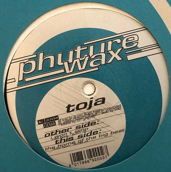 Toja : I Won't Stop (12")