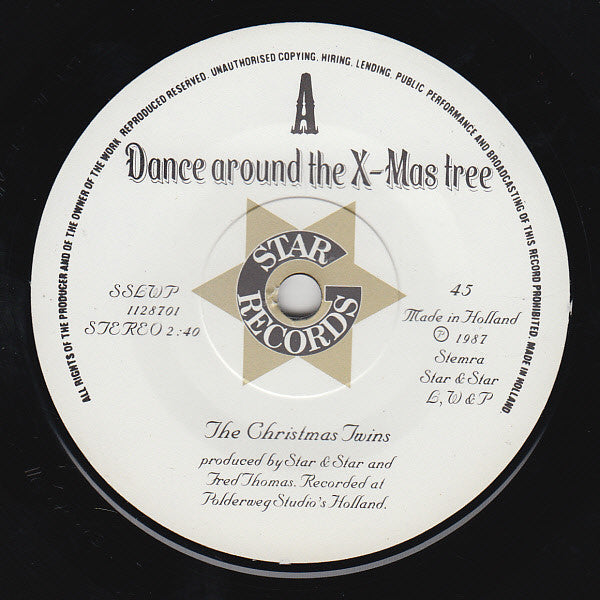 The Christmas Twins : Dance Around The X-mas Tree (7", Single)