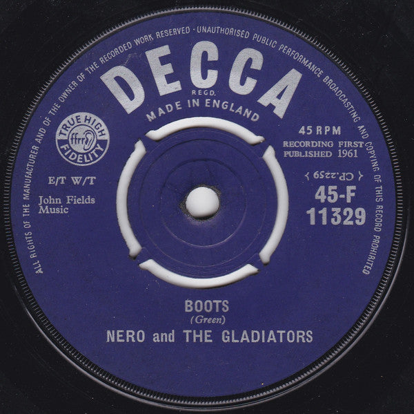 Nero And The Gladiators : Entry Of The Gladiators (7", Single)
