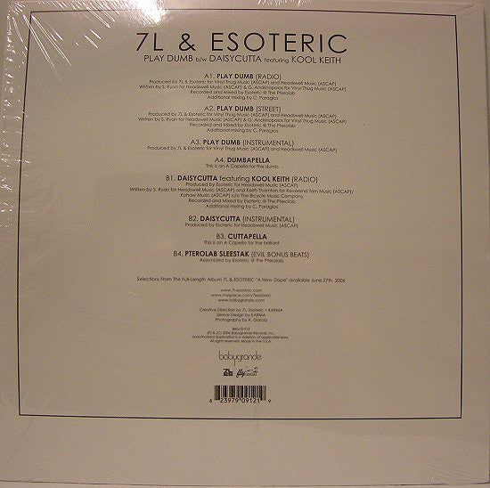 7L & Esoteric : Play Dumb / Daisycutta (12")