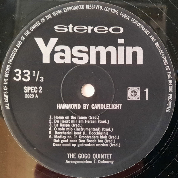 The Gogo Quintet : Hammond By Candlelight (LP, Album)