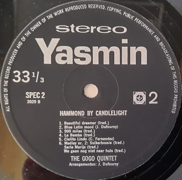 The Gogo Quintet : Hammond By Candlelight (LP, Album)