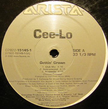 Cee-Lo : Gettin' Grown (12")