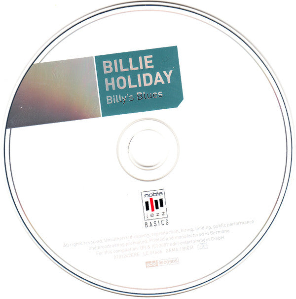 Billie Holiday : Billy's Blues (CD, Comp, RM)