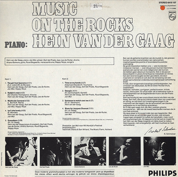 Hein van der Gaag : Music On The Rocks (LP)