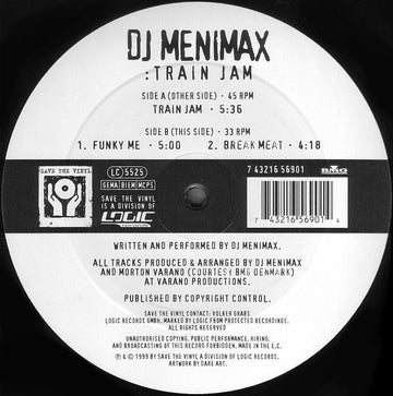 DJ Menimax : Train Jam (12")