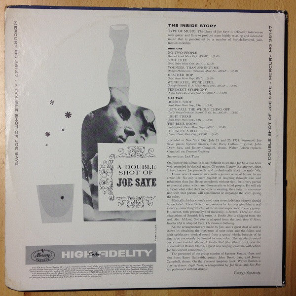 Joe Saye : A Double Shot Of (LP, Album, Mono)