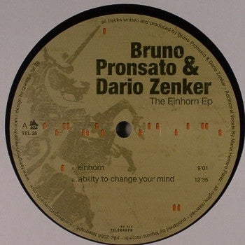 Bruno Pronsato & Dario Zenker : The Einhorn EP (12", EP)