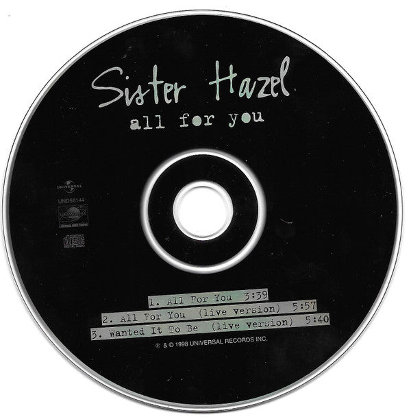Sister Hazel : All For You (CD, Single)