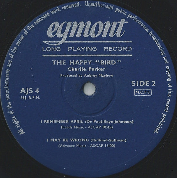 Charlie Parker : The Happy "Bird" (LP, Mono)