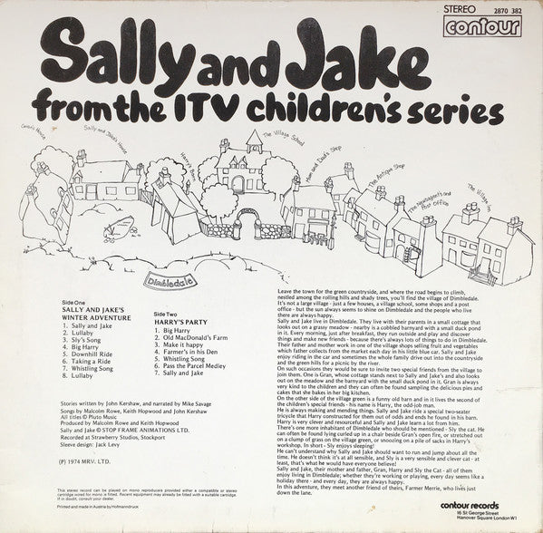Sally And Jake : Sally And Jake From The ITV Children's Series: Sally And Jake's Winter Adventure And Harry's Party (LP)