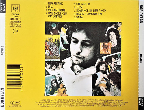 Bob Dylan : Desire (CD, Album, RE)