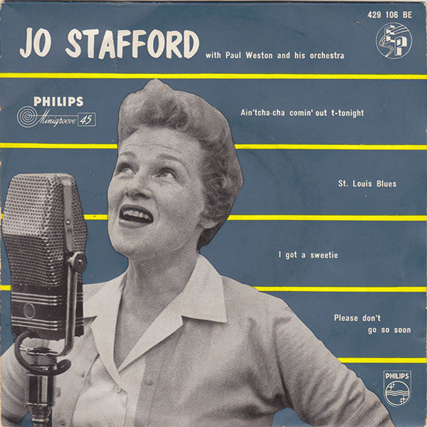 Jo Stafford : Jo Stafford With Paul Weston And His Orchestra (7", EP)