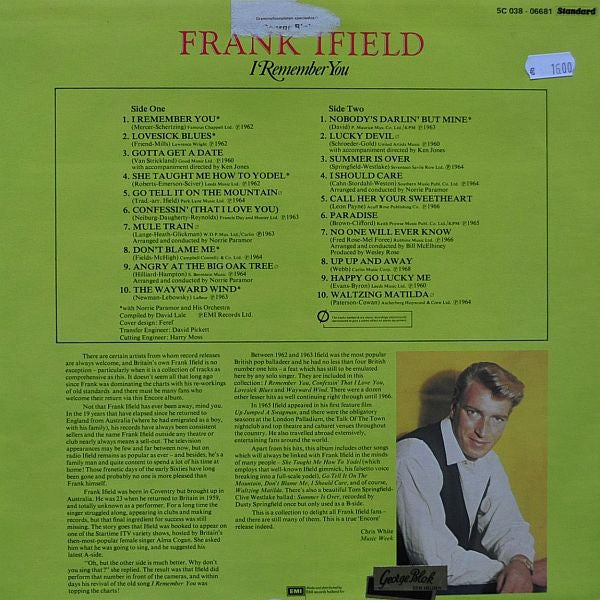 Frank Ifield : I Remember You (LP, Comp)