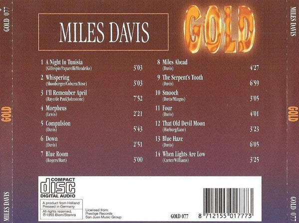 Miles Davis : Gold (CD, Comp)