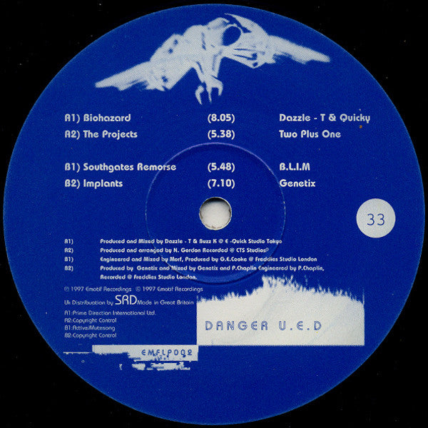 Various : Danger U.E.D - Urban Electronic Disorder (2x12")