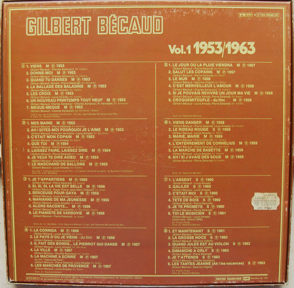 Gilbert Bécaud : Vol. 1 1953/1963 (4xLP, Comp, box)