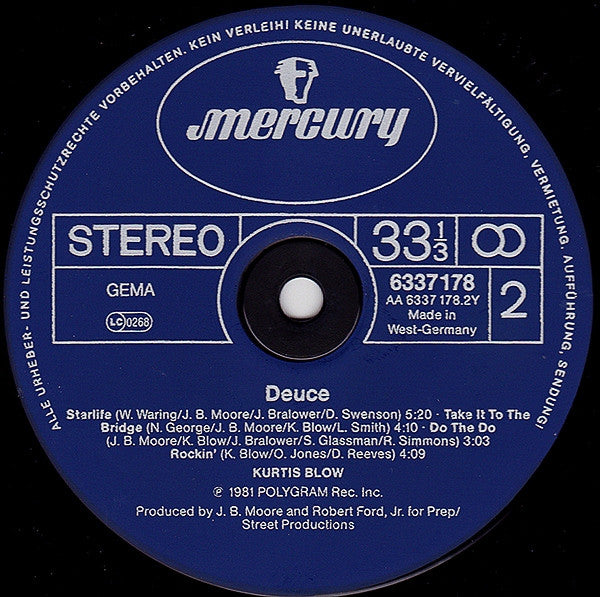 Kurtis Blow : Deuce (LP, Album)