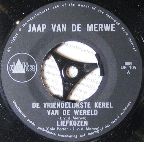 Jaap van de Merwe : Jaap Zingt Liedjes Van van de Merwe (7", EP)