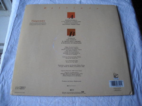 Battiato* : Fisiognomica (LP, Album, Gat)