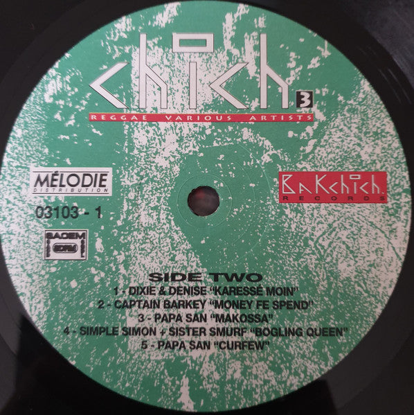 Various : Chich 3 (Reggae Various Artists) (LP, Comp)