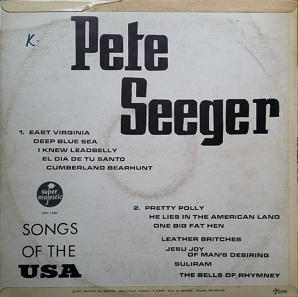 Pete Seeger : Songs Of The USA (Live Hootenany) (LP, Album)