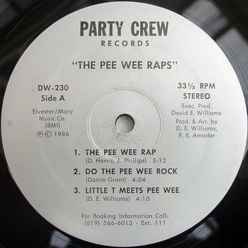 Various : The Pee Wee Raps (12")