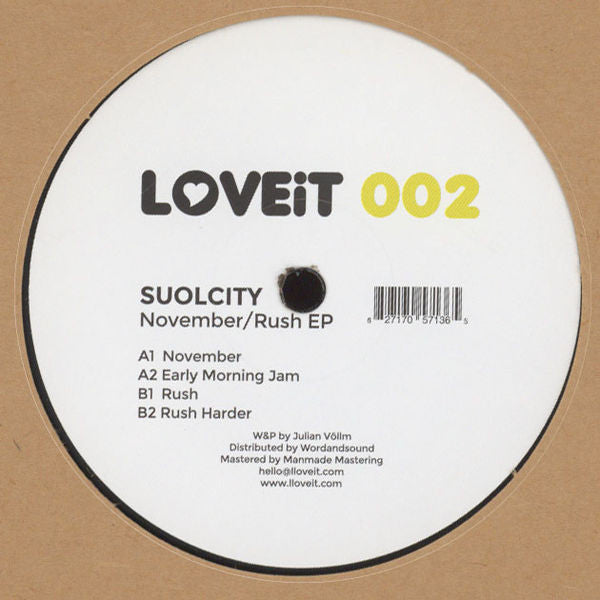 Suolcity : November / Rush EP (12", EP)