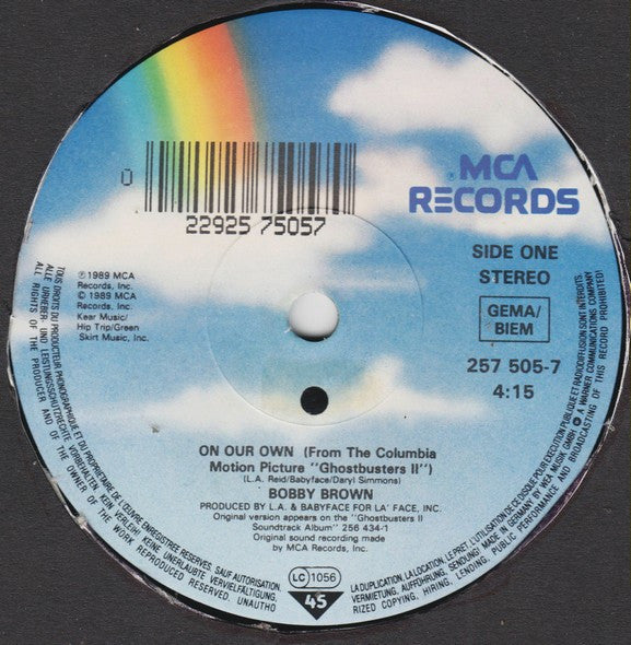 Bobby Brown : On Our Own (7", Single)