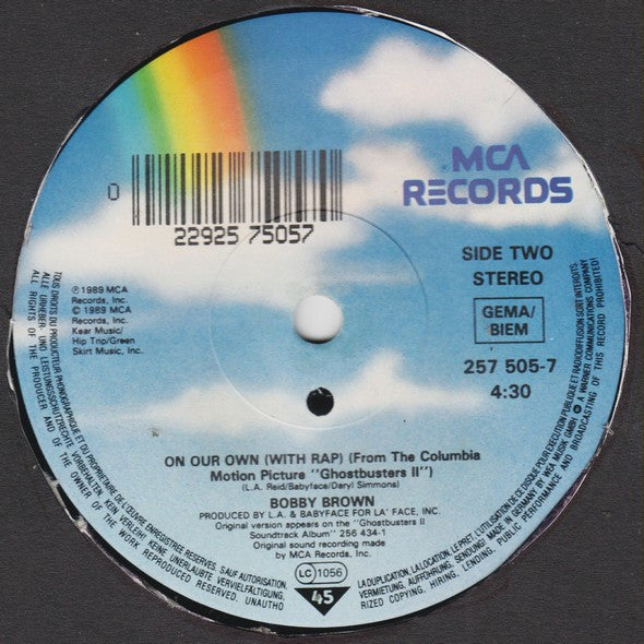 Bobby Brown : On Our Own (7", Single)