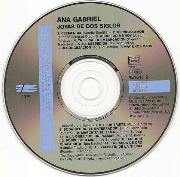 Ana Gabriel : Joyas De Dos Siglos (CD, Album)