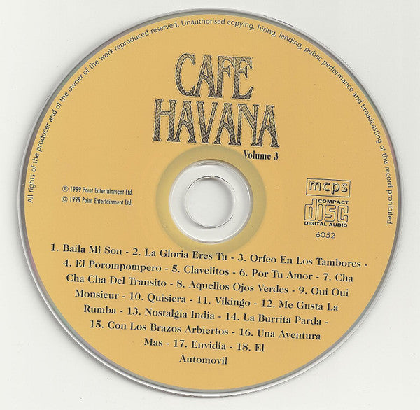 Unknown Artist : Cafe Havana - Que Siga La Tradición - Vol. 3 (CD, Comp)