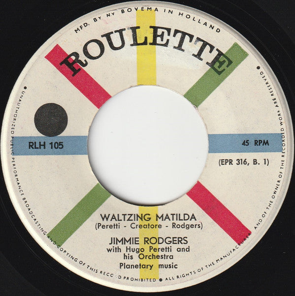 Jimmie Rodgers (2) With The Hugo Peretti Orchestra : Soldier, Won't You Marry Me? (7")