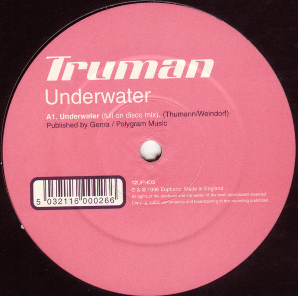 H. Truman : Underwater (12")