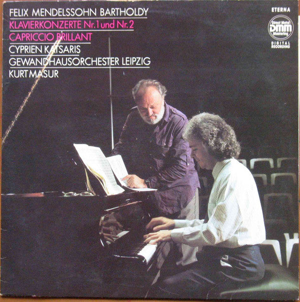 Felix Mendelssohn-Bartholdy - Cyprien Katsaris, Kurt Masur, Gewandhausorchester Leipzig : Klavierkonzerte Nr. 1 Und Nr. 2  • Capriccio Brillant (LP)