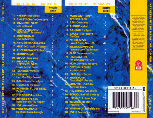Various : Het Beste Uit De Mega Top 100 Van 2000 (2xCD, Comp)