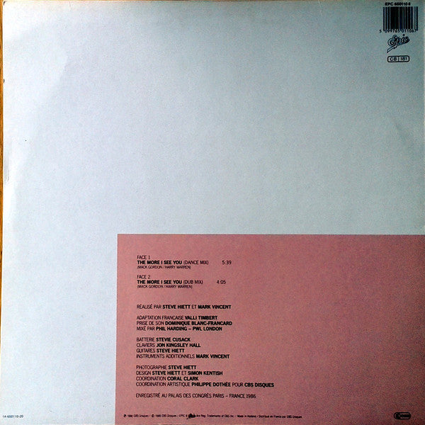 Valli : The More I See You (12", Maxi)