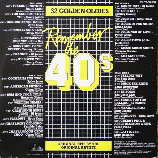 Various : Golden Hits Of The 40s (2xLP, Comp)